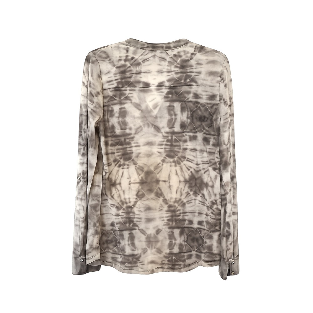 Y2k INC International Concepts Women's Gray Tye Die Sheer Sequin Pocket Blouse L - Picture 6 of 6